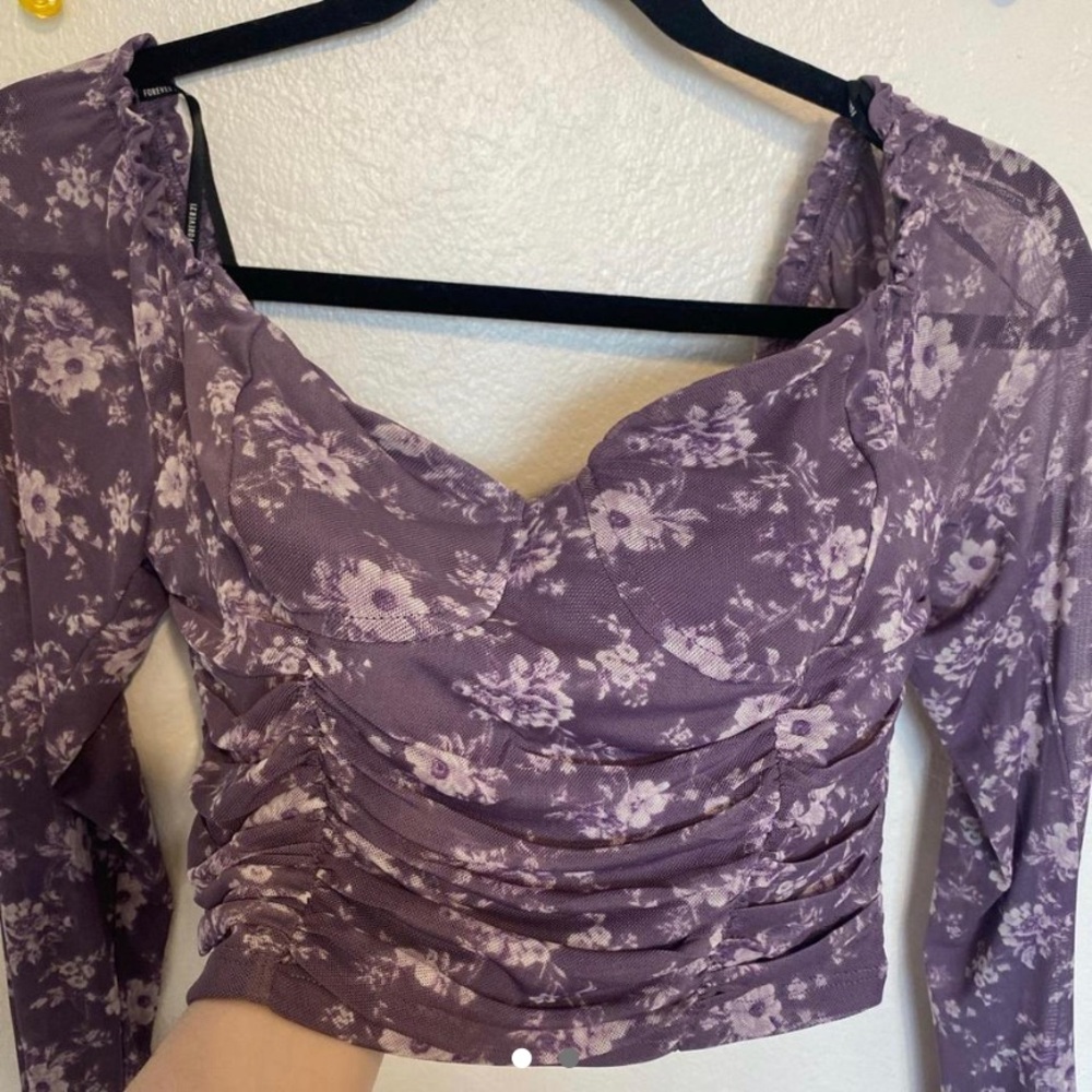 FOREVER 21 MESH PARTY SHIRT